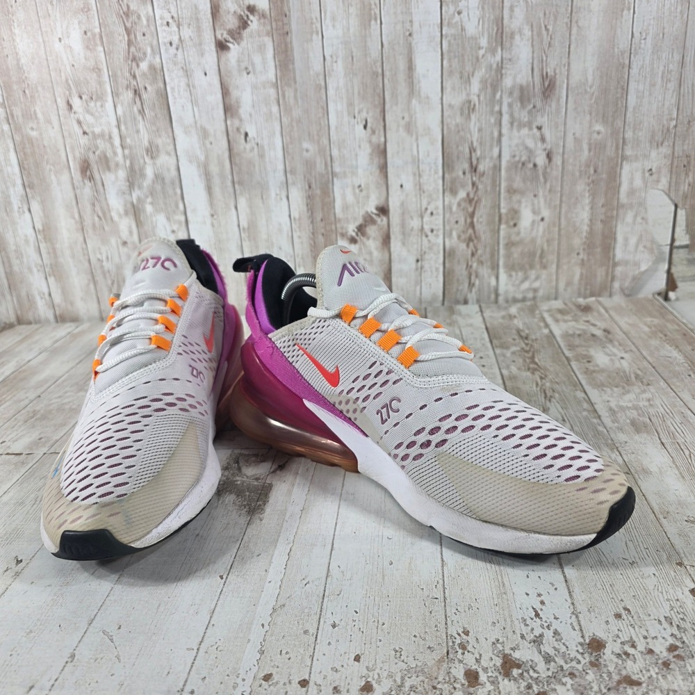 Nike Air Max 270 Womens 11 Light Bone Purple Orange FD0824-100 Running Shoes - Picture 7 of 8